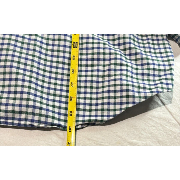 Ralph Lauren Button Down Shirt Green Blue Flesh Pony Men's Size L - Picture 6 of 9